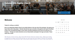 Desktop Screenshot of colonialhillsbaptist.com