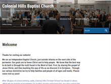Tablet Screenshot of colonialhillsbaptist.com